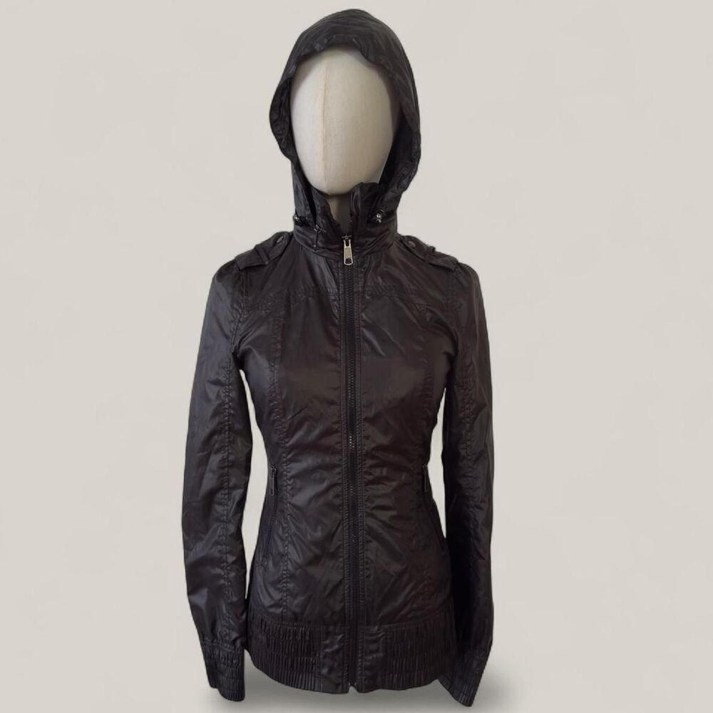Mackage Soft Shell Rain Jacket Black XXS — Packable Bomber Style
